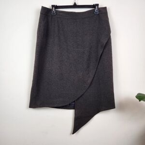 Giorgio Armani Gray Asymmetrical Skirt